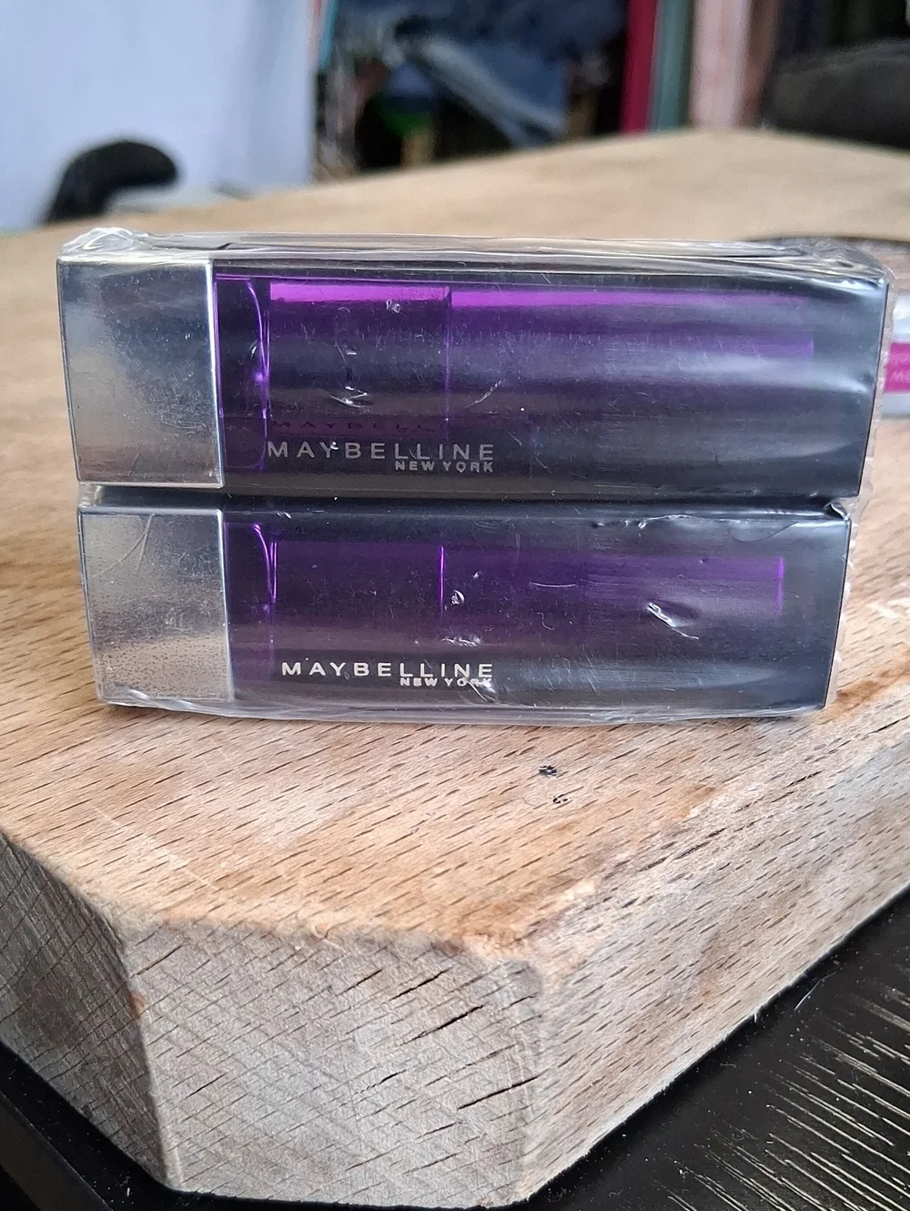 Maybelline Purple Lipstick Duo in Metallic Plum Packaging